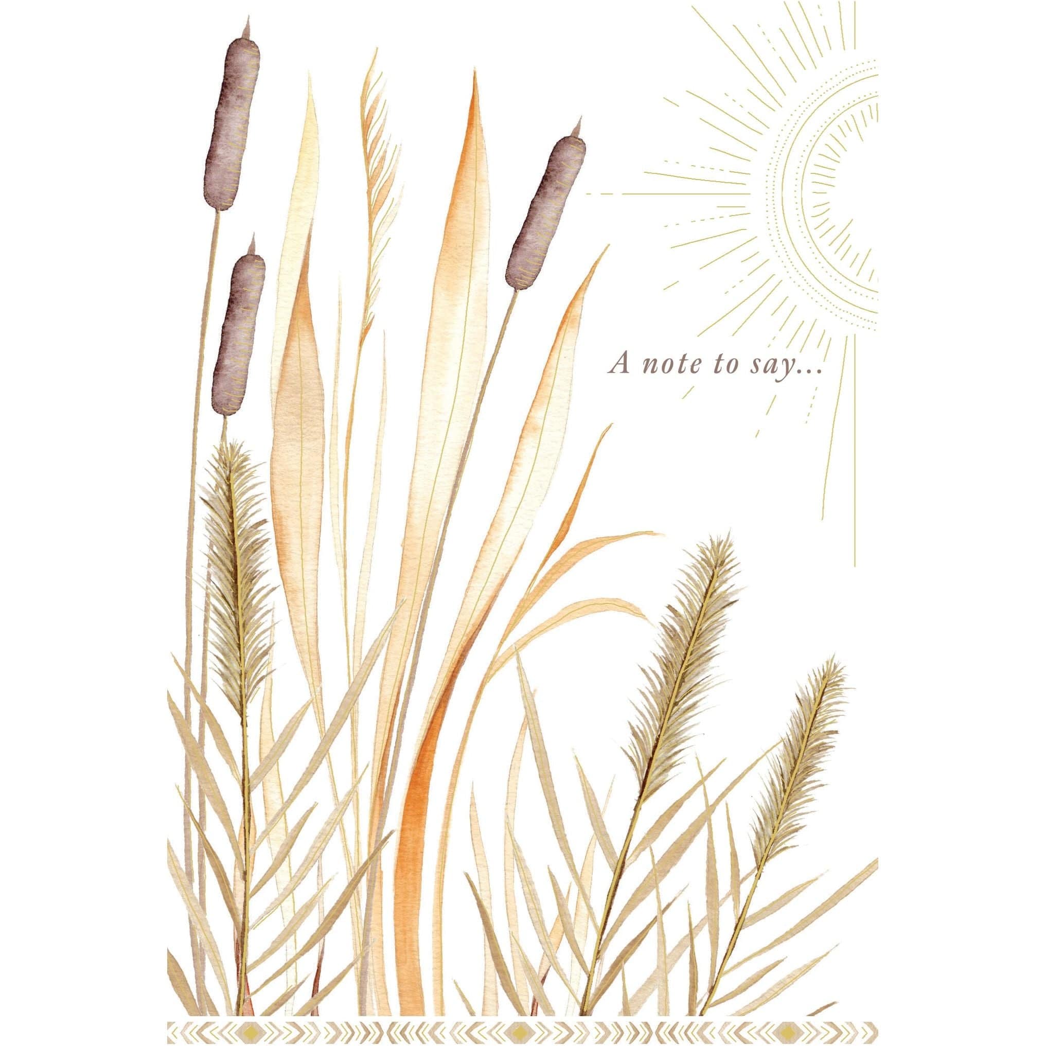 Pictura Reeds Thank You Card from the Everyday Cards collection, featuring a floral design and heartfelt message.